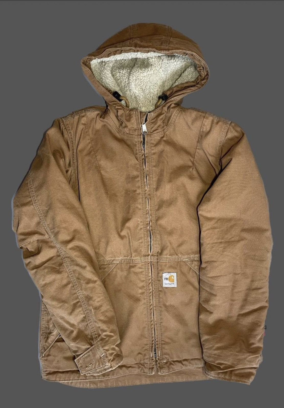 image of Carhartt Fr Active Jacket Khaki Denim Size Xs, Men's