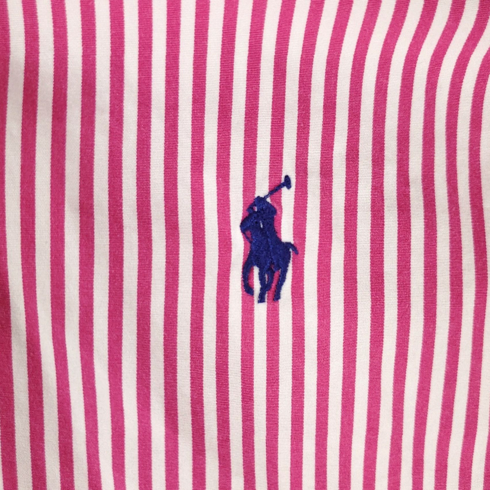 Ralph Lauren VINTAGE Ralph Lauren Dress Shirt Mens 15.5 Pink Striped Long Sleeve Business Casual Formal Size 40R - 2 Thumbnail