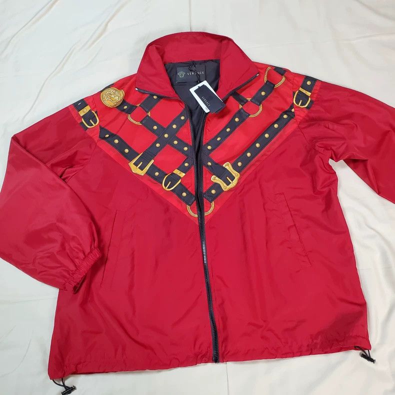 Versace Versace Men's Red Casual Jacket- dmc Size US L / EU 52-54 / 3 - 1 Thumbnail