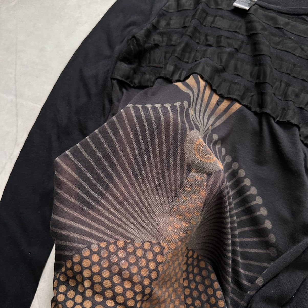 Hysteric Glamour Peacock Custo Barcelona Mesh Top Long Sleeve Cop Copine Vibe Size S / US 4 / IT 40 - 7 Thumbnail