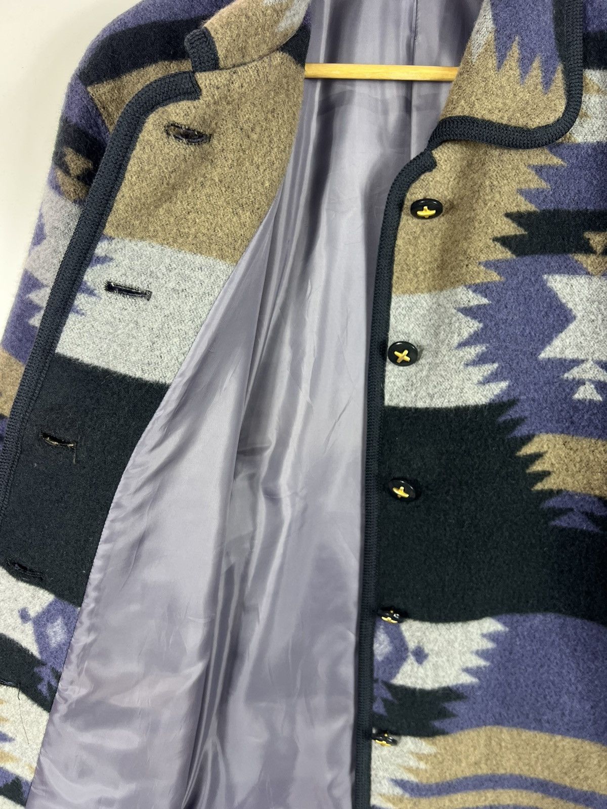 Japanese Brand 🔥 CLEAN HEART COAT NAVAJO / CHIMAYO DESIGN Size L / US 10 / IT 46 - 6 Thumbnail