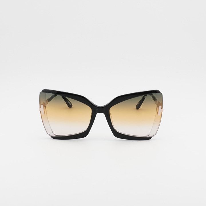 Tom Ford Tom Ford Gia FT0766 03B Sunglasses Black Butterfly Frame Size ONE SIZE - 2 Thumbnail