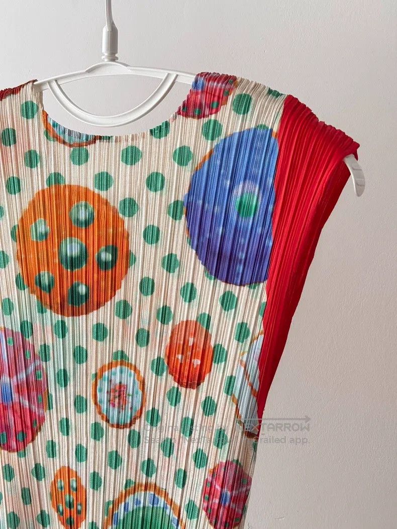 Issey Miyake Issey Miyake Color-block Polka Dot Cookie Donut Vest Top Size M / US 6-8 / IT 42-44 - 4 Thumbnail