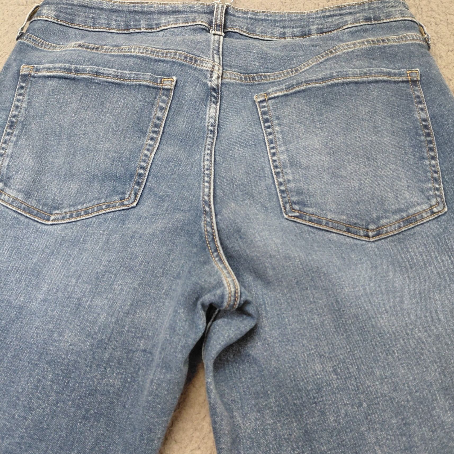 Old Navy Old Navy Jeans Womens 14L Blue O.G. Straight High Rise Secret Smooth Pocket 5-Pocket Denim Collection Regular Womens Jeans Size 36" / US 14 / IT 50 - 5 Thumbnail
