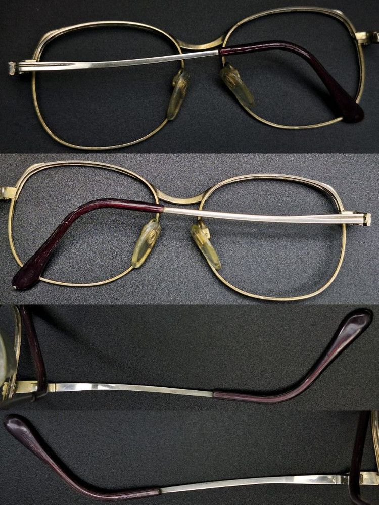 Other 90s Japan Vintage Embossing Purple Browline Glasses Frame Size ONE SIZE - 9 Thumbnail
