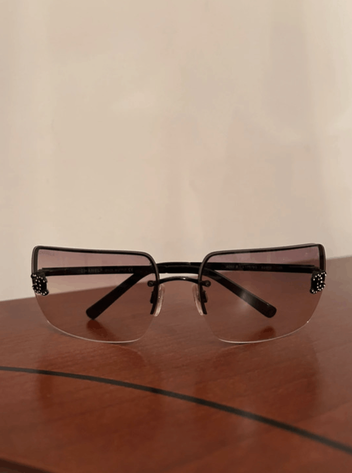 Chanel × Vintage CHANEL Sunglasses 4092-B Rimless Rhinestone 4017 Vintage Size ONE SIZE - 2 Thumbnail