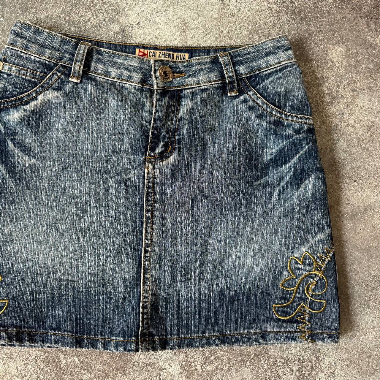 Hysteric Glamour Sexy Washed Blue Denim Mini Skirt (rick owens style) Size 27" / US 4 / IT 40 - 4 Thumbnail