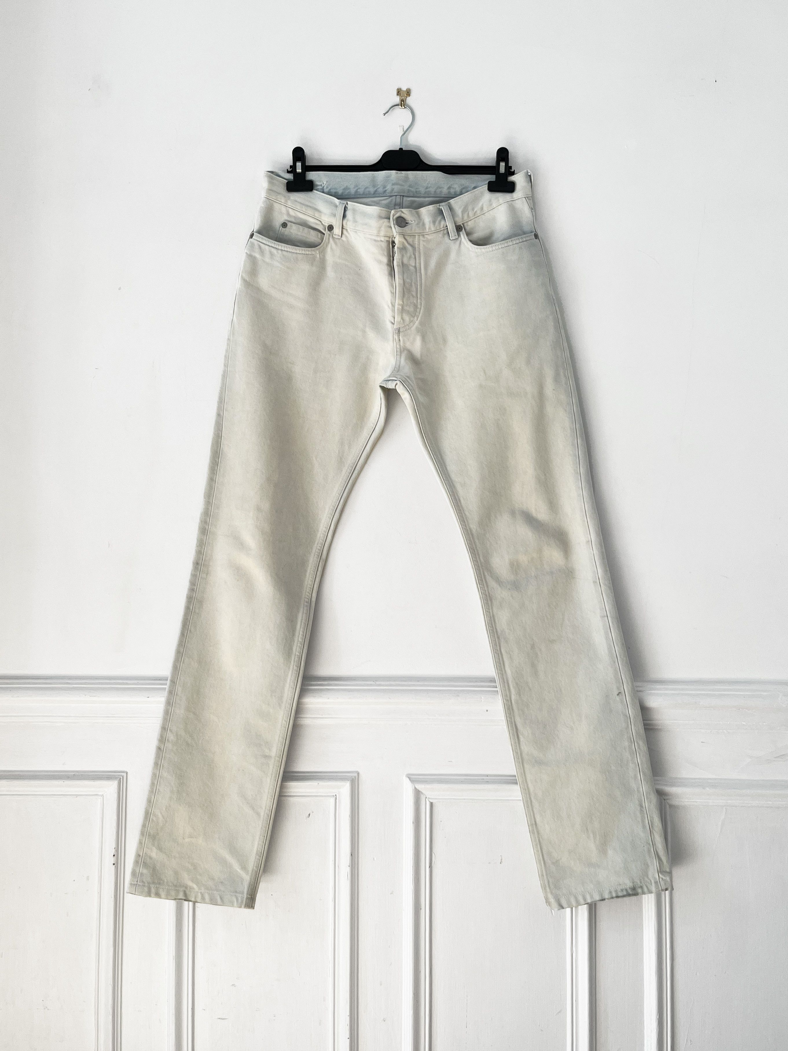 Pre-owned Maison Margiela Mens Ss20 White Jeans (size 33)