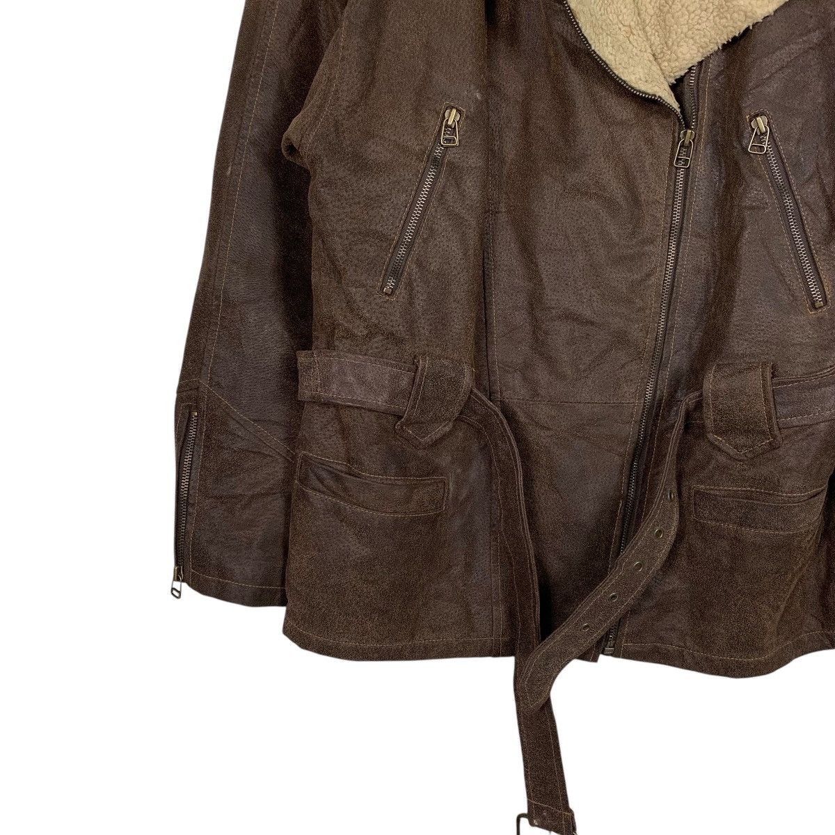 Japanese Brand Vintage Japanese Brand Winlit Shearling Leather Jacket Size US S / EU 44-46 / 1 - 3 Thumbnail