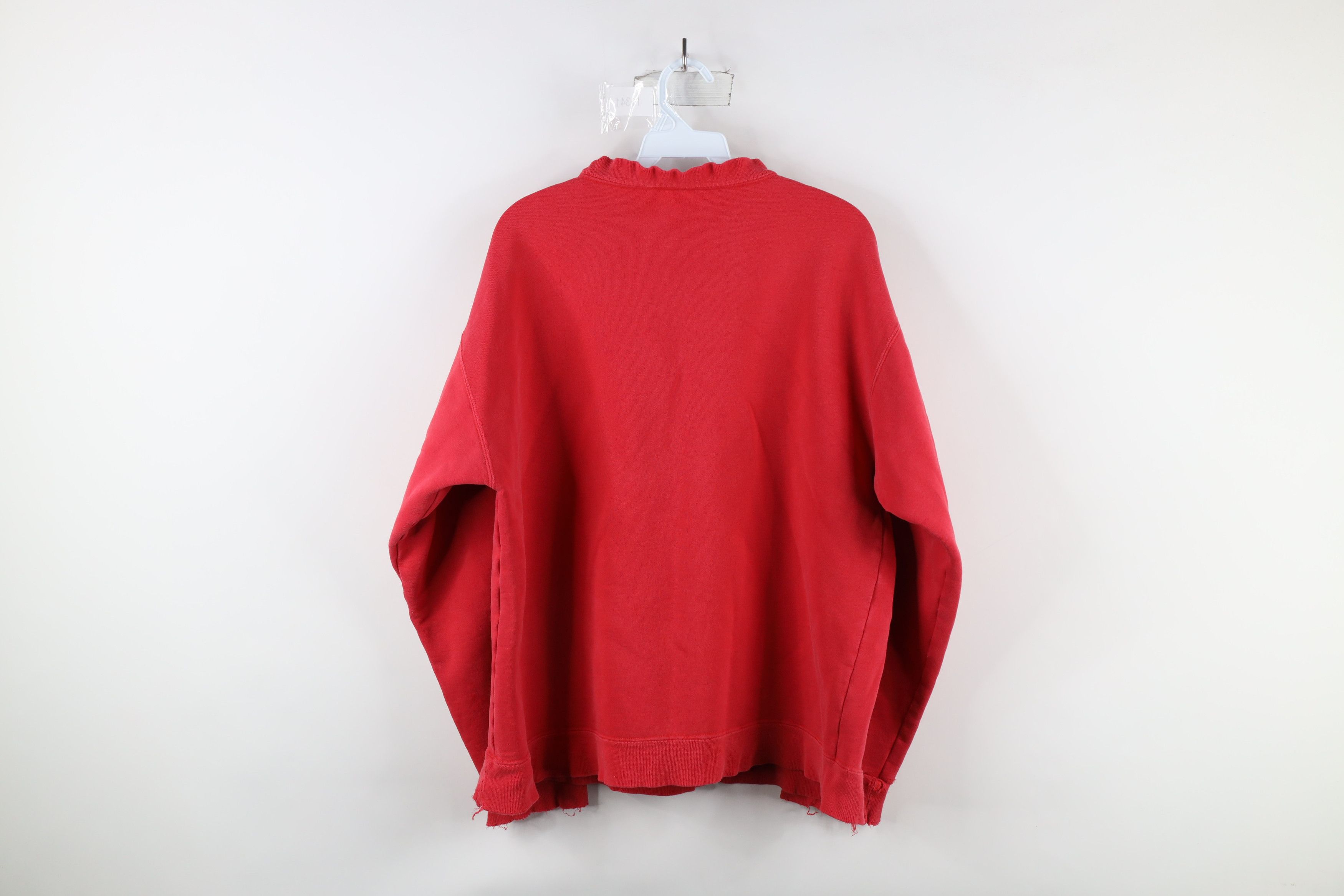 Vintage Vintage 90s Ohio State University Football Sweatshirt Red Size US L / EU 52-54 / 3 - 11 Thumbnail