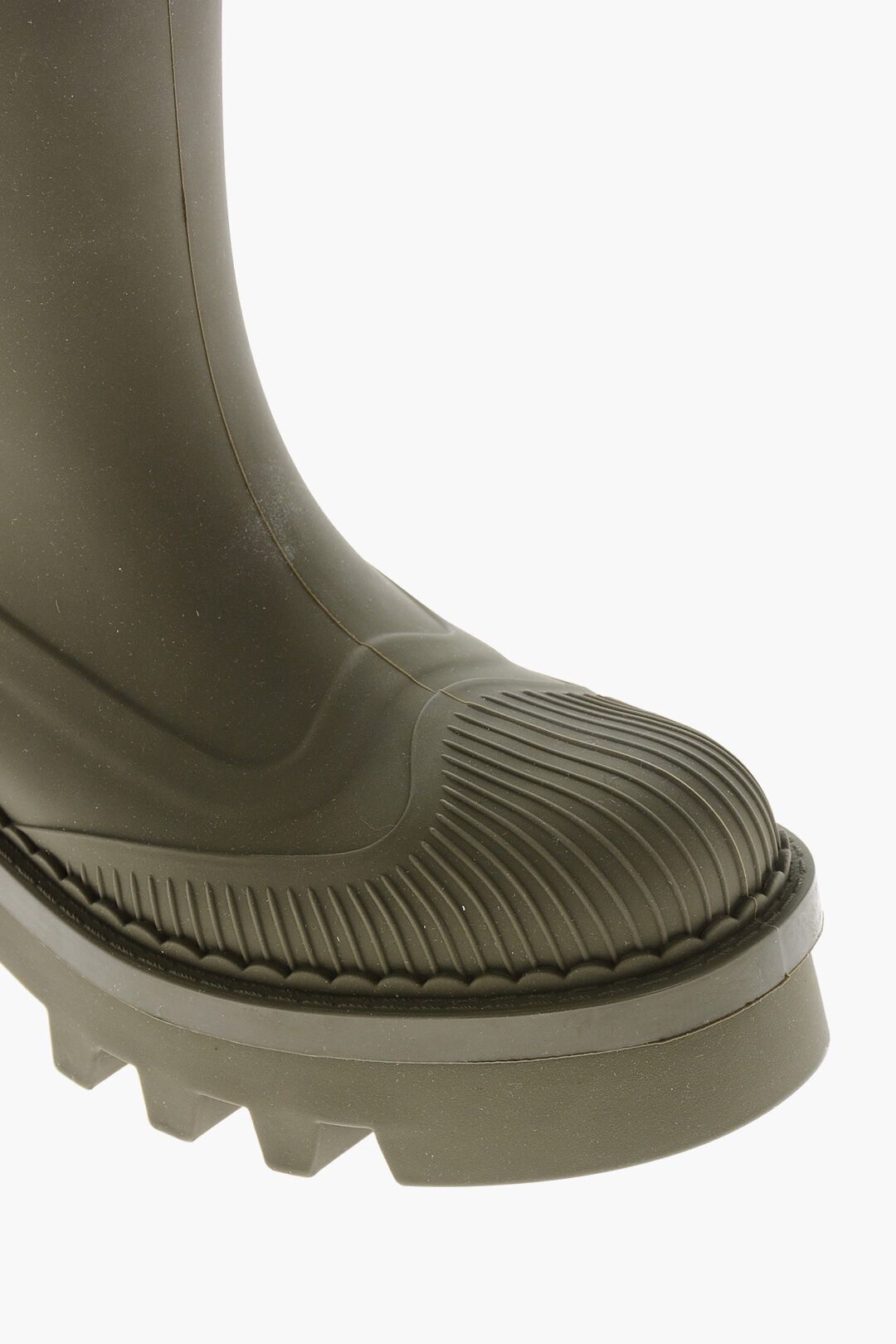 Chloe og1mm1125 Rubber Solid Color Booties in Green Size US 5 / IT 35 - 4 Thumbnail