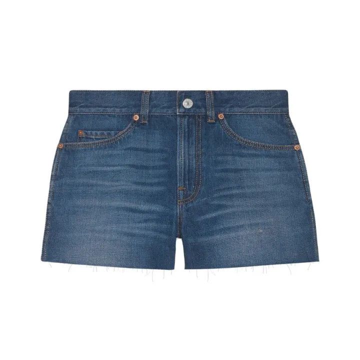 Gucci Gucci Blue Denim Shorts for Women Size 25" / US 0 / IT 36 - 1 Thumbnail