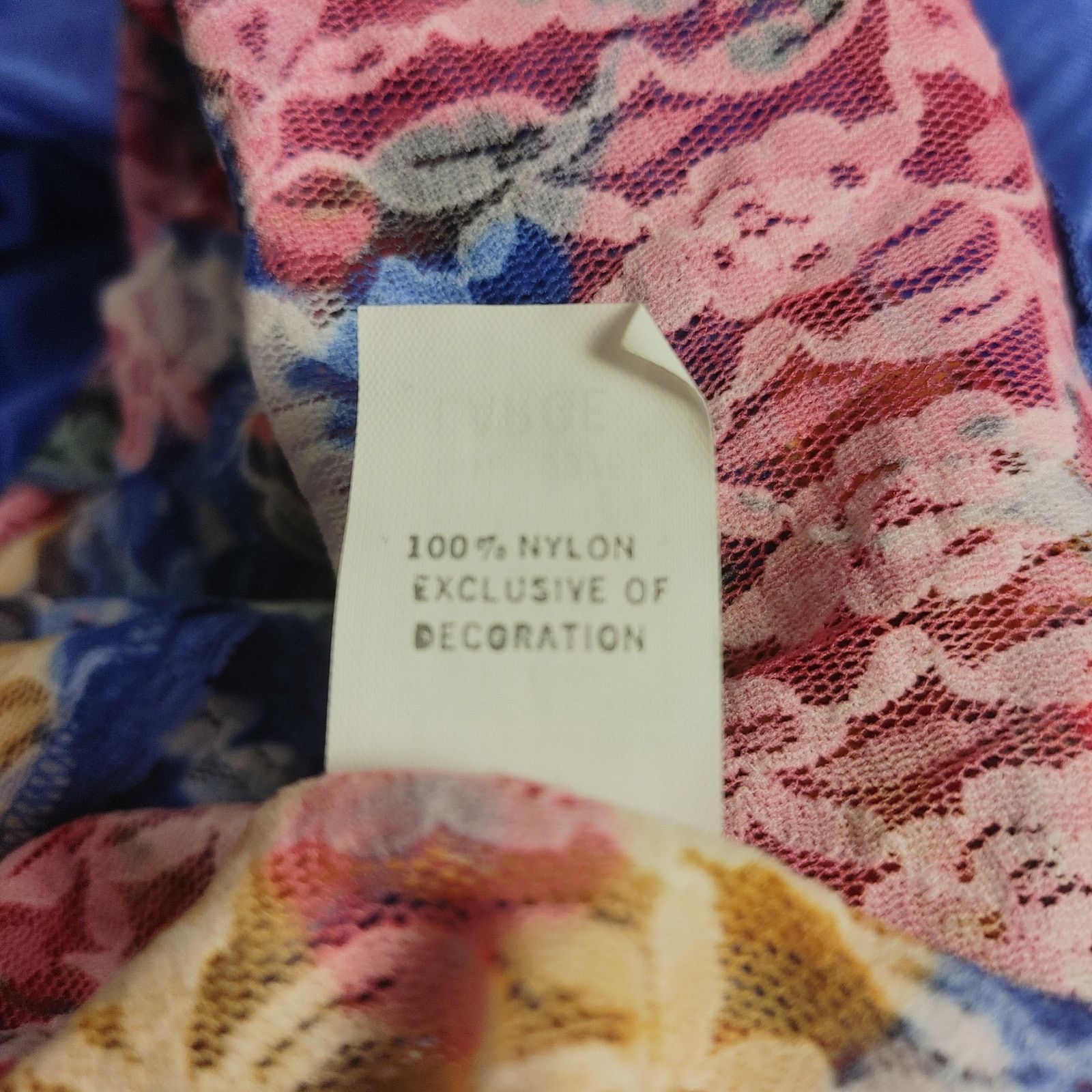 Other VTG Cinema Etoile Blue Red Floral Fit & Flare Dress Ladies L Size L / US 10 / IT 46 - 5 Thumbnail
