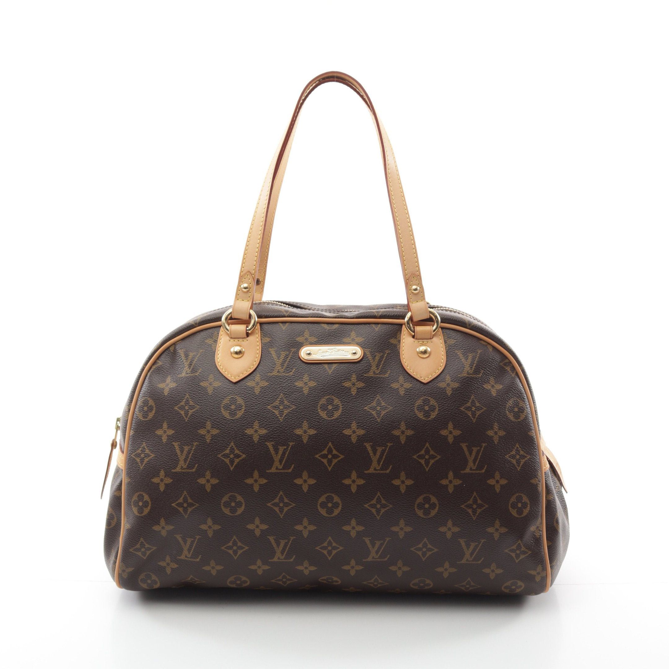 Louis Vuitton Montorgueil Gm Monogram Shoulder Bag Leather Brown