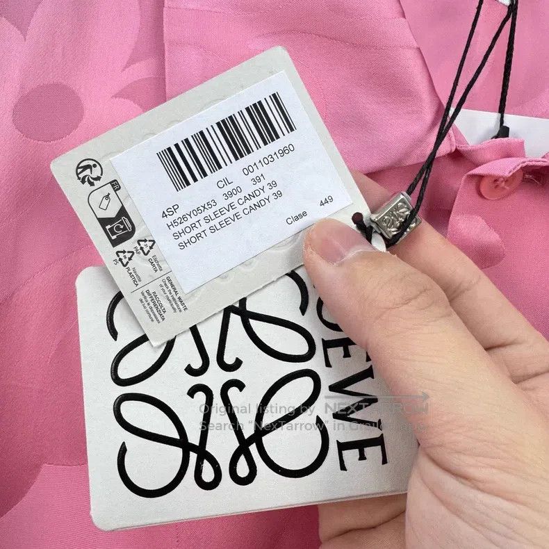 Loewe Loewe size 39 2025 Spring Summer Pink Embroidered Logo Subt Size XS / US 0-2 / IT 36-38 - 6 Thumbnail