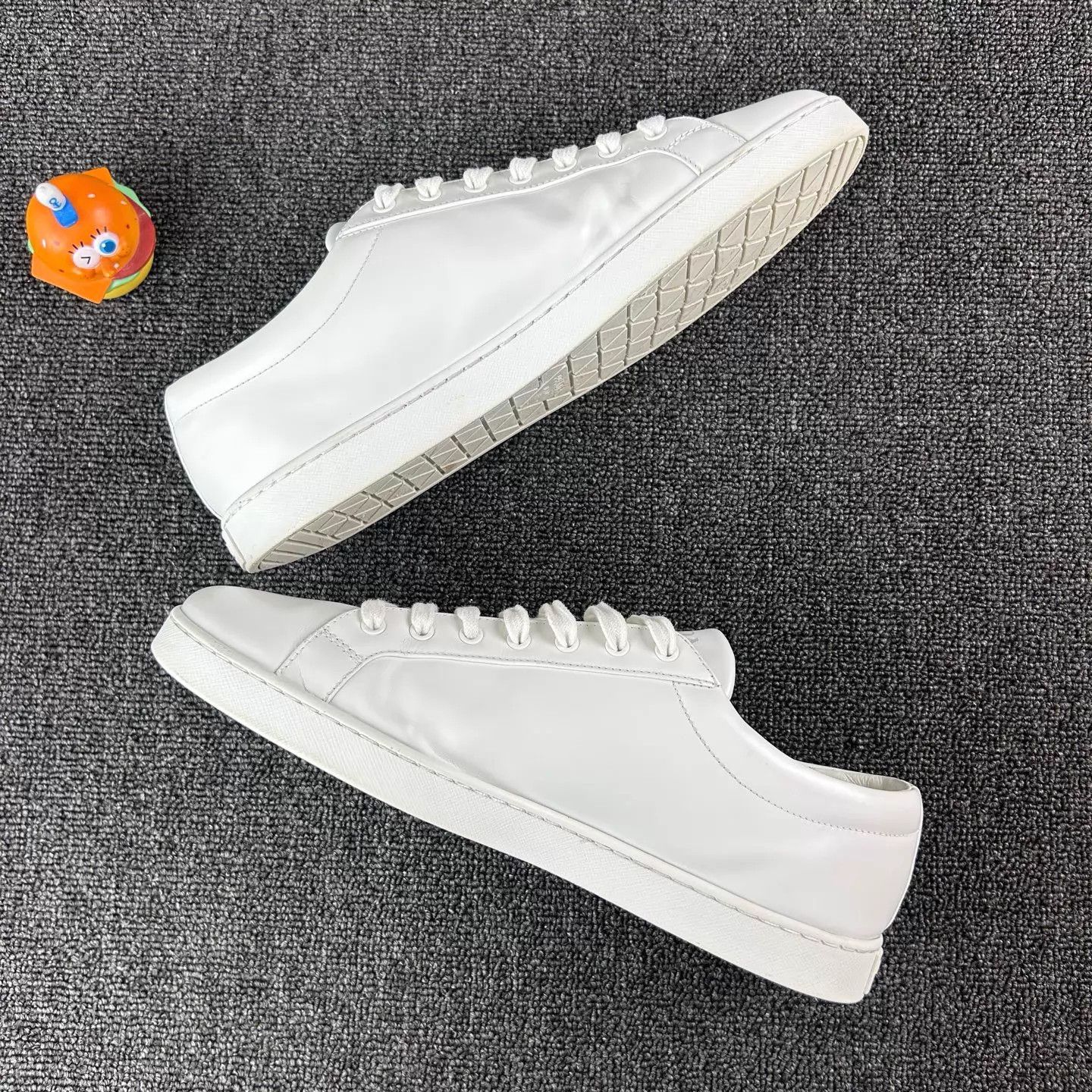 Prada Prada Triangle Logo White Sneaker Size 43 Size US 10 / EU 43 - 3 Thumbnail
