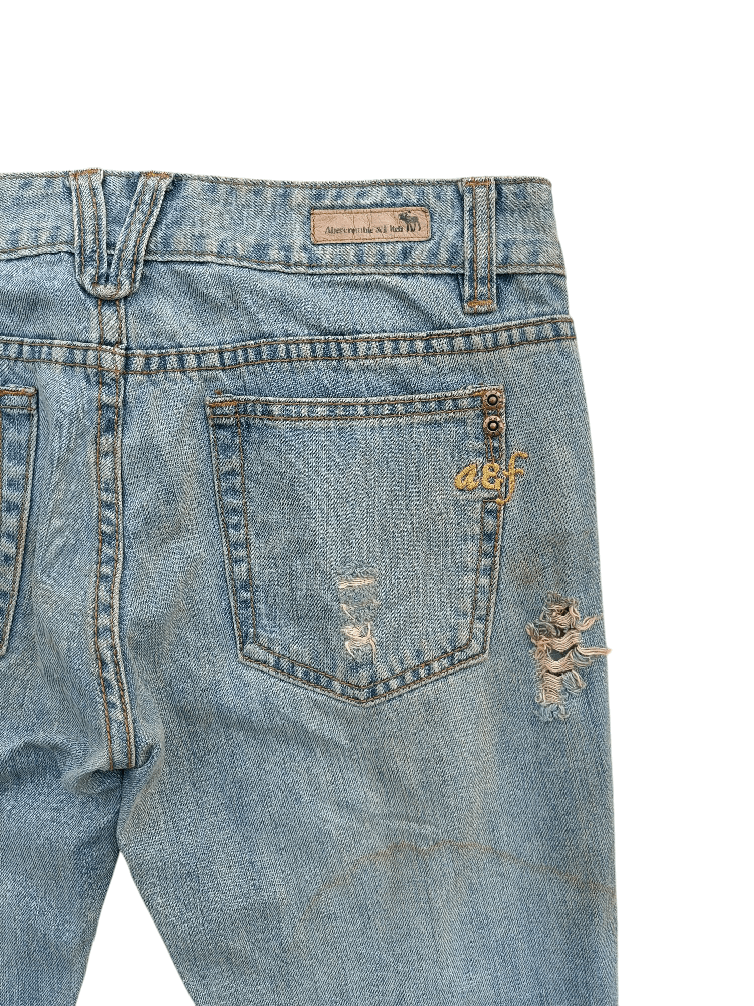 Abercrombie & Fitch FLARED Abercrombie & Fitch Distressed Embroidery Denim E218 Size US 30 / EU 46 - 12 Thumbnail