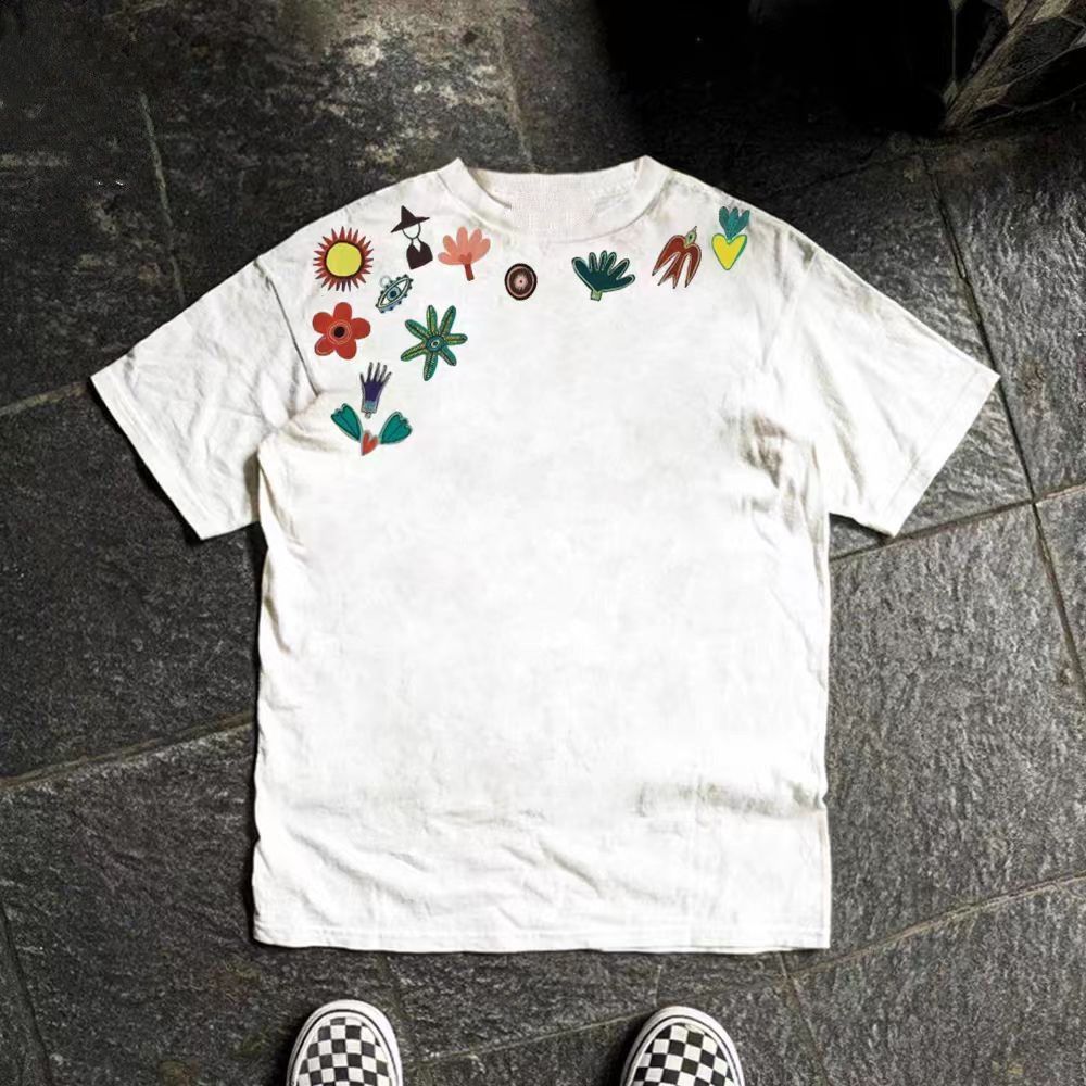 Vintage White washed retro fun graffiti print t-shirt Size US M / EU 48-50 / 2 - 1 Thumbnail