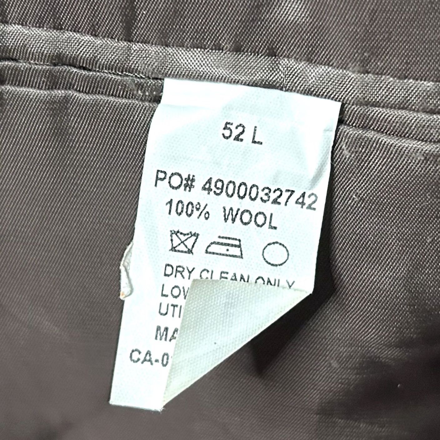Pronto Uomo Pronto Uomo Sport Coat 52L Brown Wool Peak Lapel Two-Button Double Vented Long Coat Mens Wide Size 52 Big & Tall 100% Wool Solid Formal Jacket Size US XS / EU 42 / 0 - 4 Thumbnail