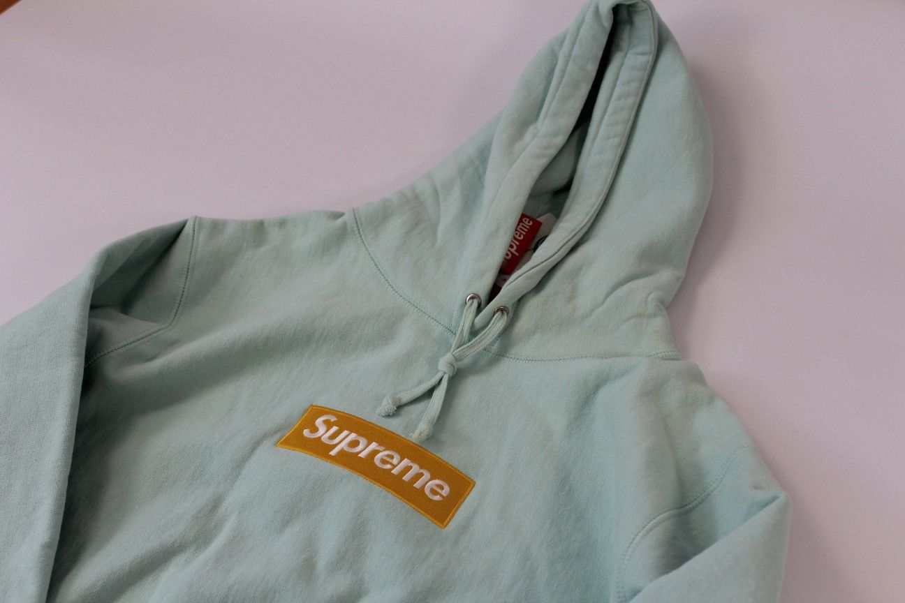Supreme Supreme Box Logo Hooded Sweatshirt 'Ice Blue' Size US L / EU 52-54 / 3 - 12 Thumbnail