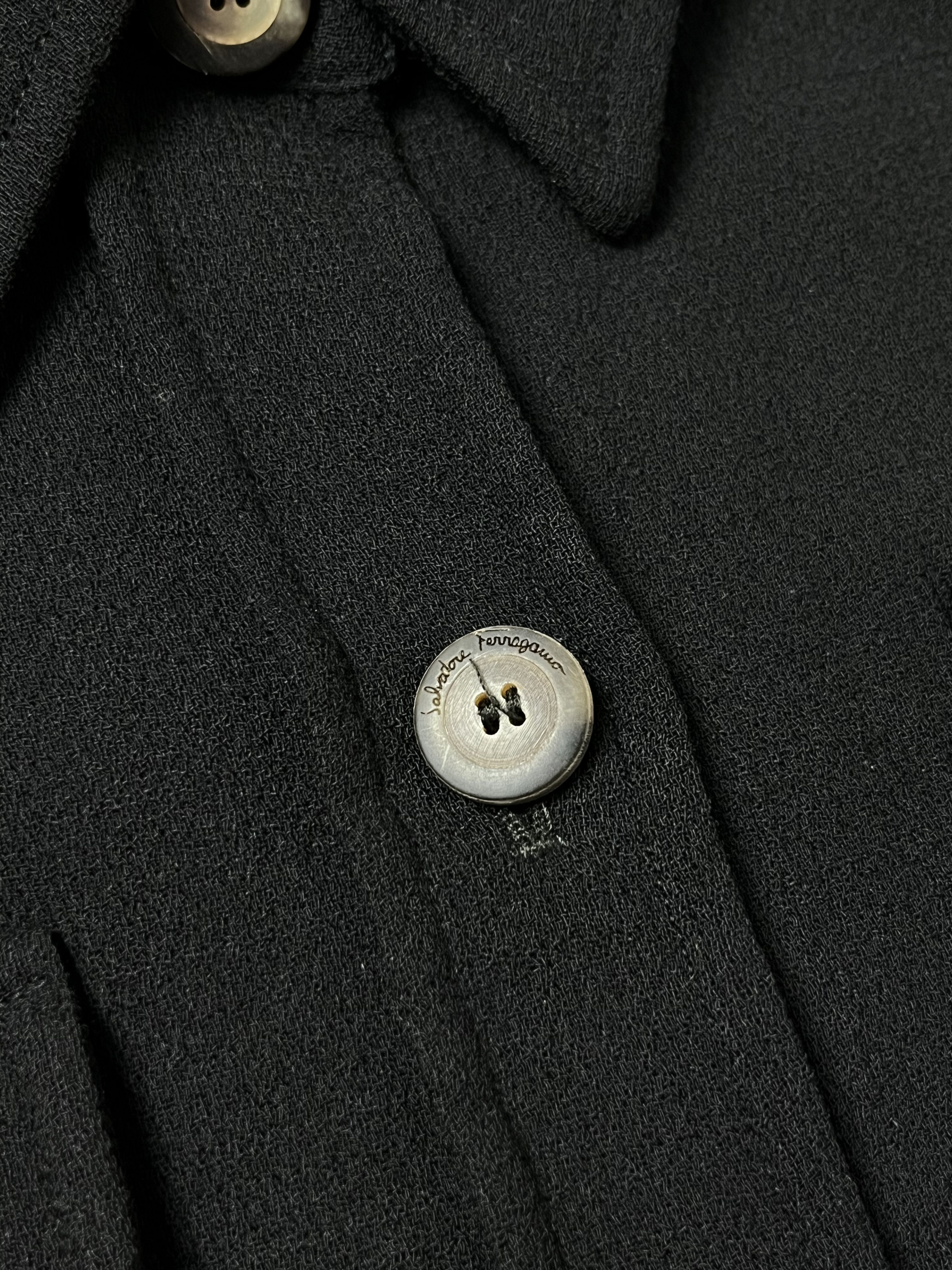 Salvatore Ferragamo 🔥90's Salvatore Ferragamo Wool Signature Shirt Coat Jacket Size US L / EU 52-54 / 3 - 3 Thumbnail