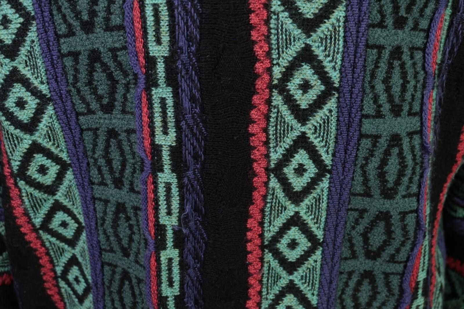 Carlo Colucci Carlo Colucci Multicolor Geometric Wool Knit Sweater Size 50 Size US M / EU 48-50 / 2 - 6 Thumbnail