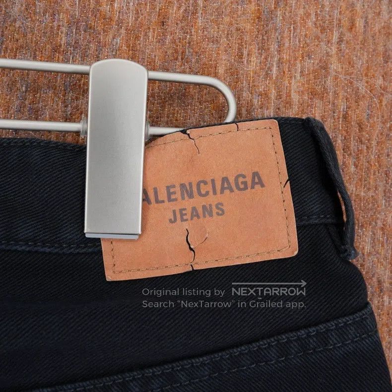Balenciaga Balenciaga size S Black flared denim pants Size US 27 - 6 Thumbnail