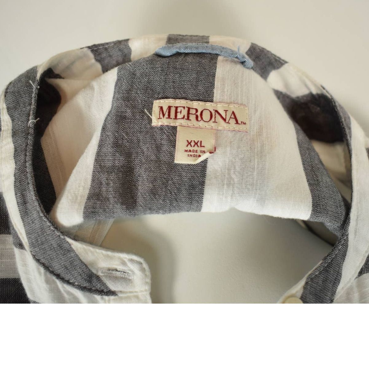 Merona Merona Womens XXL Gray and White Stripe Pullover Shirt Size XXL / US 16-18 / IT 52-54 - 3 Thumbnail
