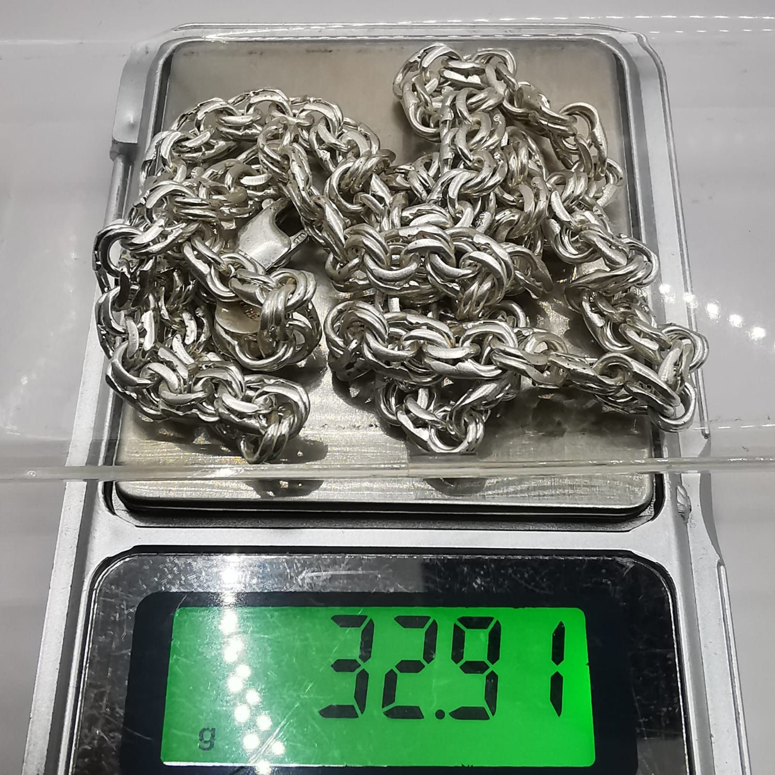 Sterling Silver Vintage Jewelry Chain, 925 Sterling Silver, Signed 32,91g Size ONE SIZE - 8 Thumbnail