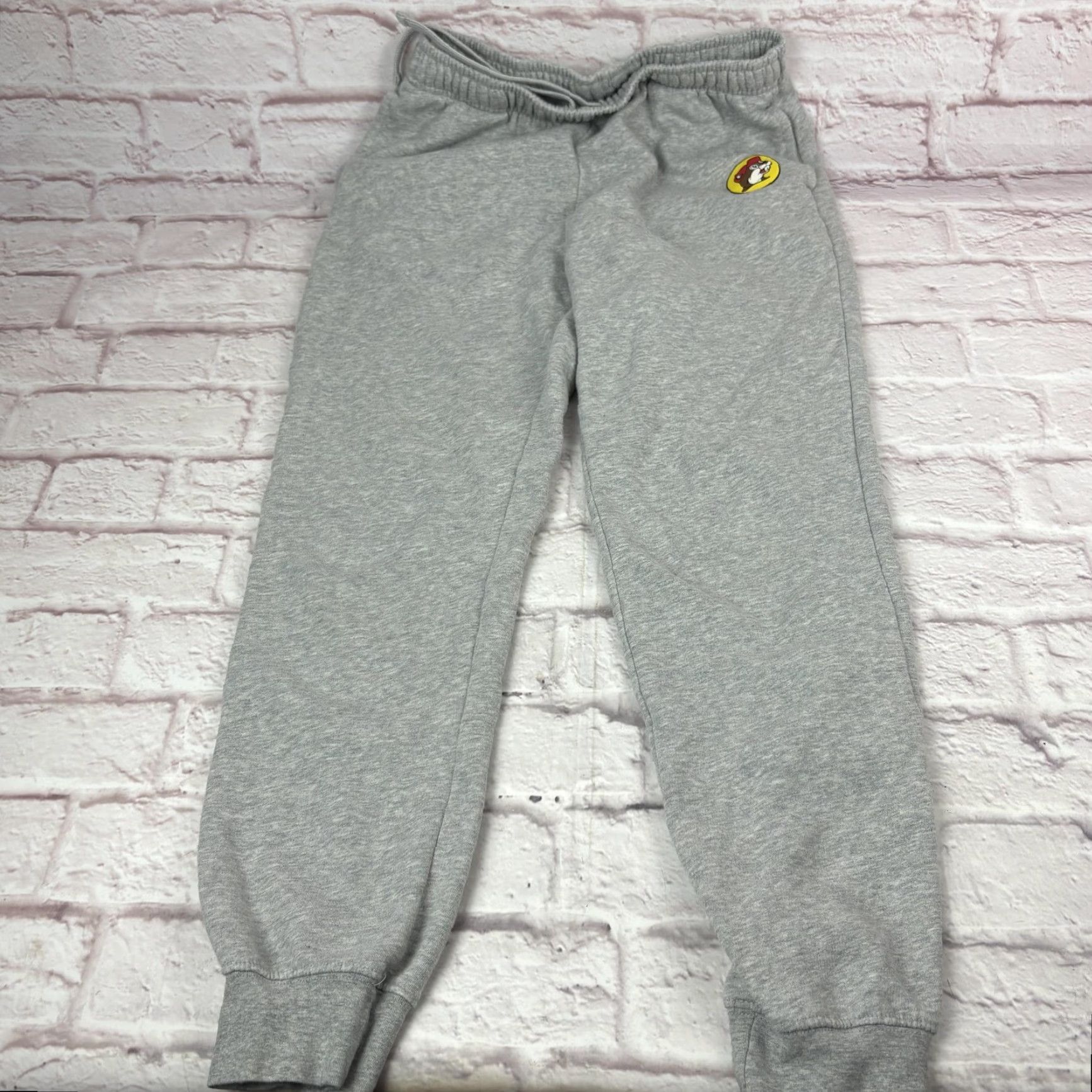 Vintage Buc-ee's Sweatpants Mens Small Gray Fleece Joggers Lounge Pockets Logo Comfy Size US 29 - 4 Thumbnail