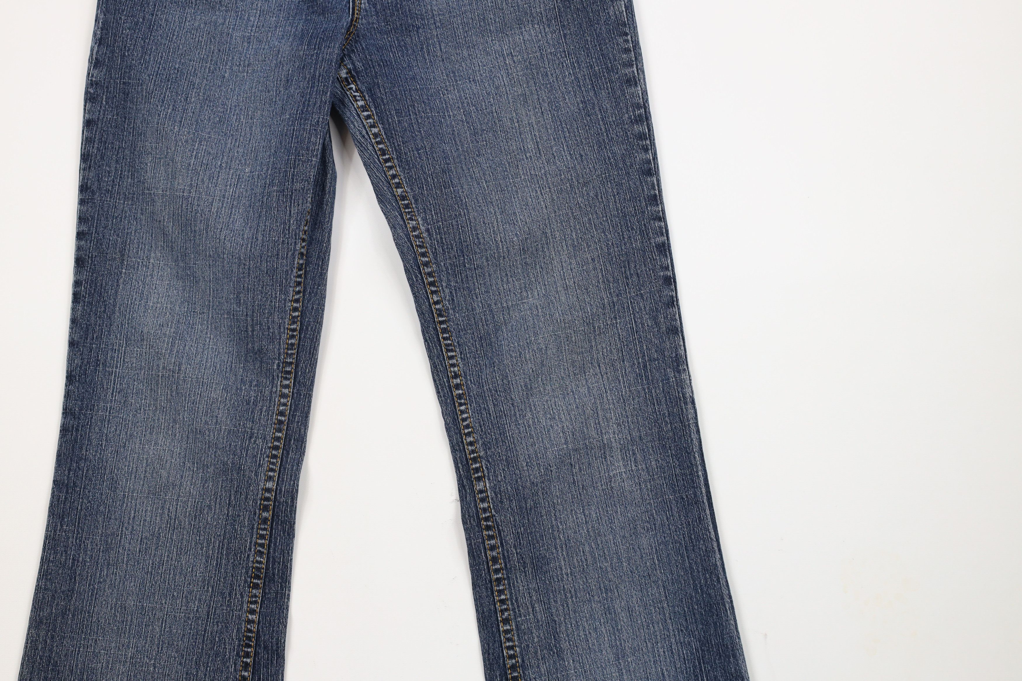 Vintage Vintage 90s Y2K Streetwear Stretch Flared Denim Jeans Blue Size 30" / US 8 / IT 44 - 3 Thumbnail