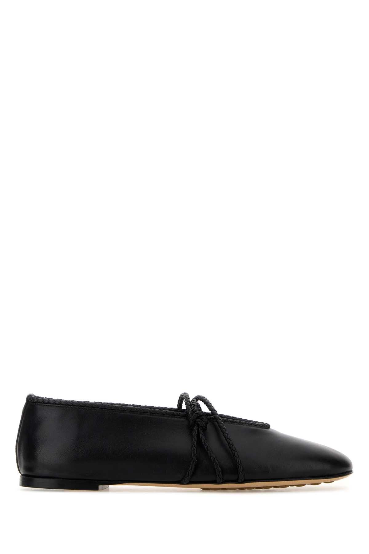 Bottega Veneta Black Leather Mary-Jane Ballerinas Size US 8.5 / IT 38.5 - 1 Thumbnail