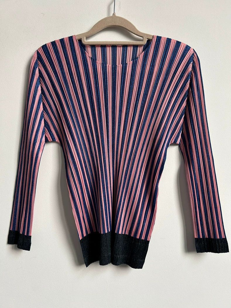 Issey Miyake Issey Miyake Striped pleated coat Size S / US 4 / IT 40 - 1 Thumbnail