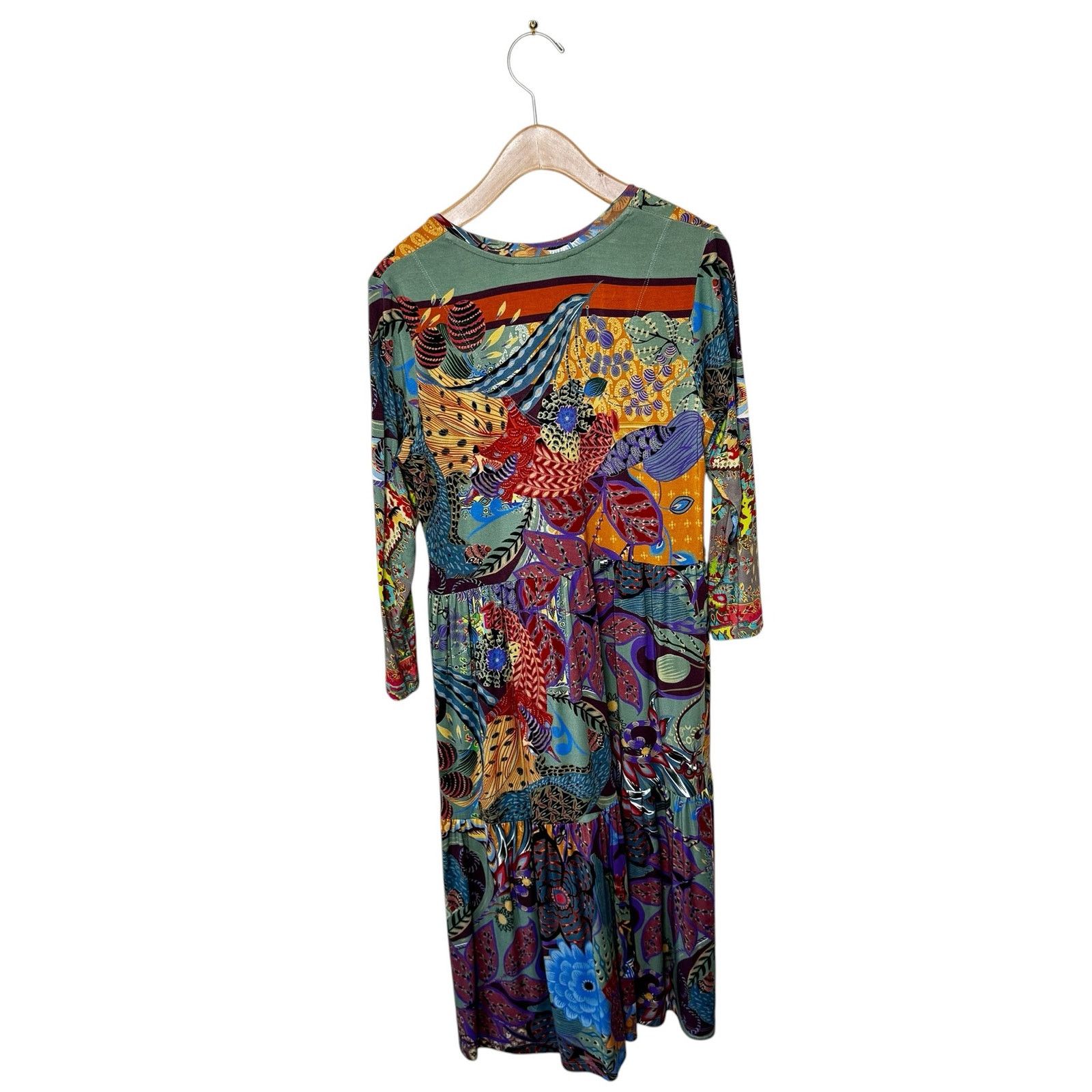Johnny Was JOHNNY WAS Madison 3/4 Sleeve V Neckline Patterned Dress Size S / US 4 / IT 40 - 5 Thumbnail