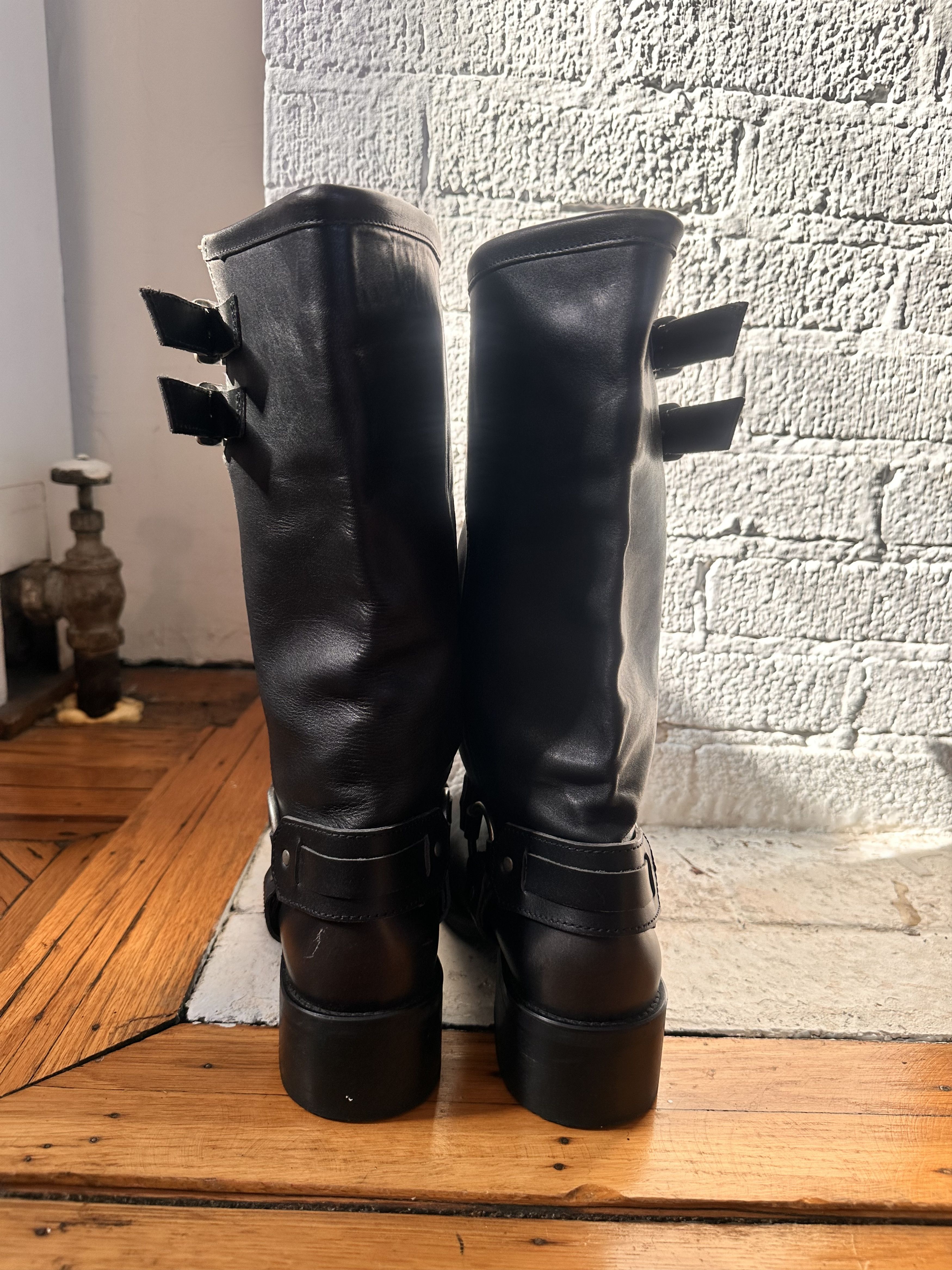 Cos COS Black Leather Biker Boots _ 41 EU/10 US Size US 10 / IT 40 - 3 Thumbnail