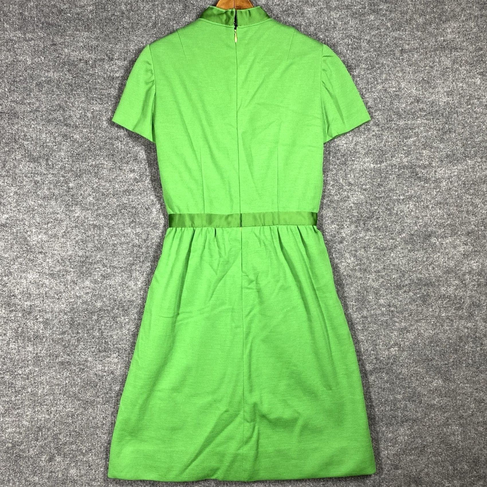 Vintage VINTAGE 60s Mod Pop Art Short Sleeve Shirt Dress Polyester Sz 14 Green Mock Neck Shirt Dress Mens Womens Girls Boys Size XL / US 12-14 / IT 48-50 - 5 Thumbnail