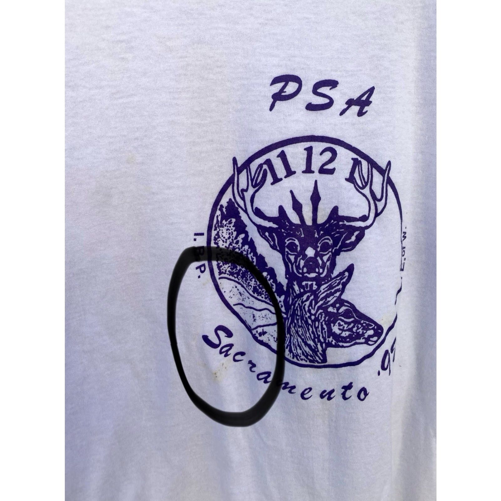 Vintage VINTAGE Bomark Sacramento '92 I.B.P.O.E. of W Elk Graphic T Shirt 3XL White Mens 1990s 90s Vintage Animals Nature Elk graphic print Size US XXL / EU 58 / 5 - 6 Thumbnail