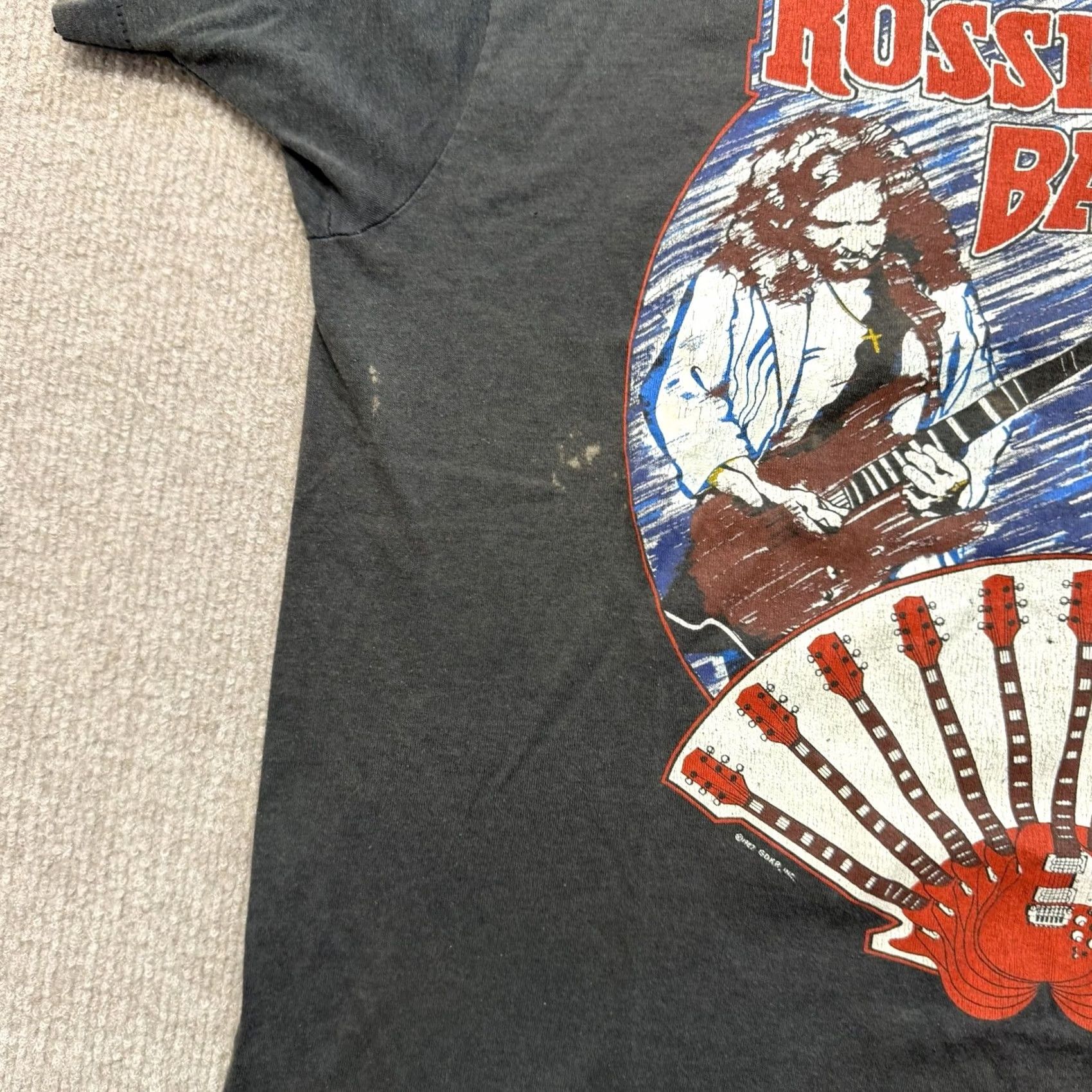 Thrasher VINTAGE Rossington Band Tour T Shirt Mens L 1987 Thrashed Tee Black 80s Size US L / EU 52-54 / 3 - 6 Thumbnail