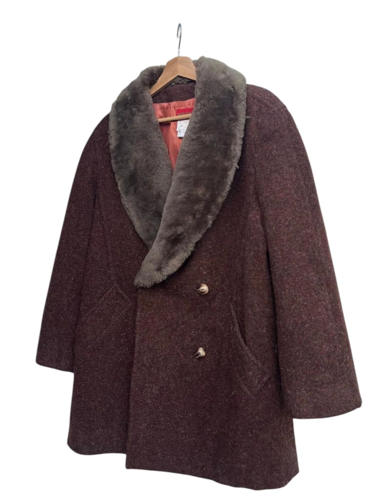 Kenzo Kenzo Classic Double-breasted Silhouette Lamb Collar Coat Size S / US 4 / IT 40 - 6 Thumbnail