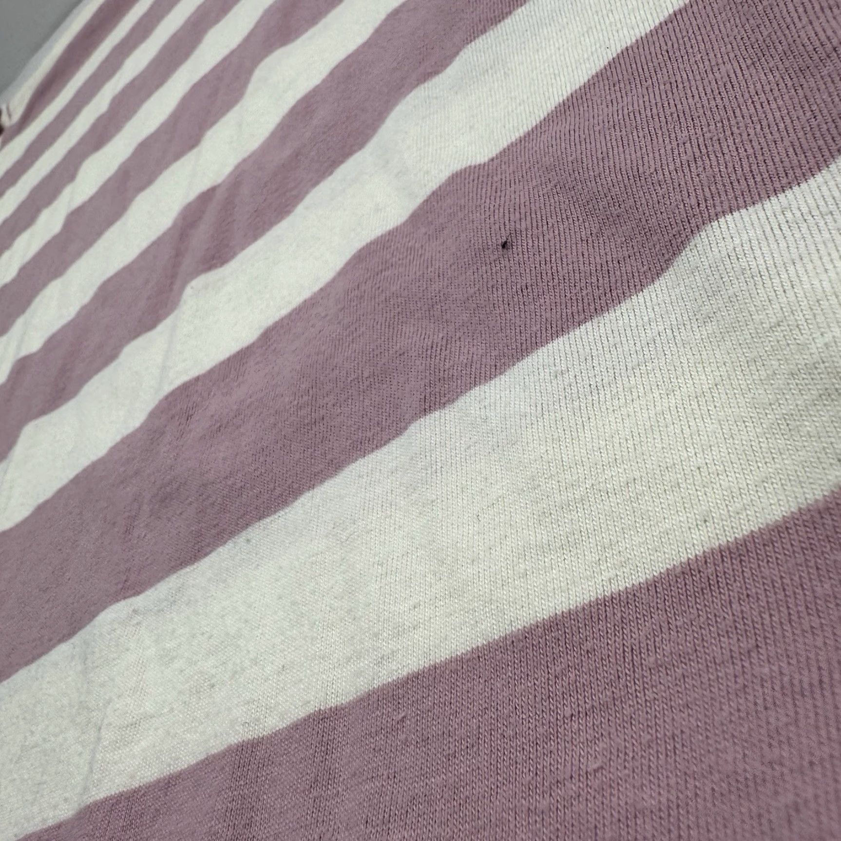 Pinko VINTAGE Mervyns Striped T-Shirt Long Sleeve Womens Large Pink 80s Pocket Casual Size L / US 10 / IT 46 - 4 Thumbnail