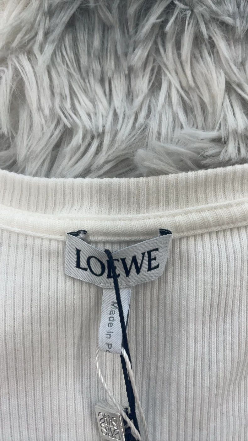 LOEWE White embroidered logo vest