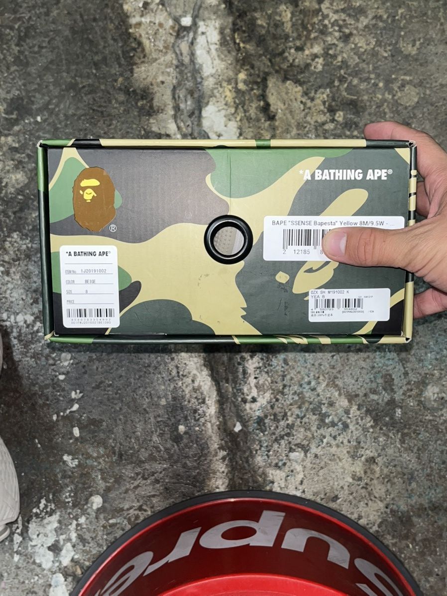 Bape × SSENSE Yellow Patent Bape Sta Size 8 Bapesta Size US 8 / EU 41 - 7 Thumbnail
