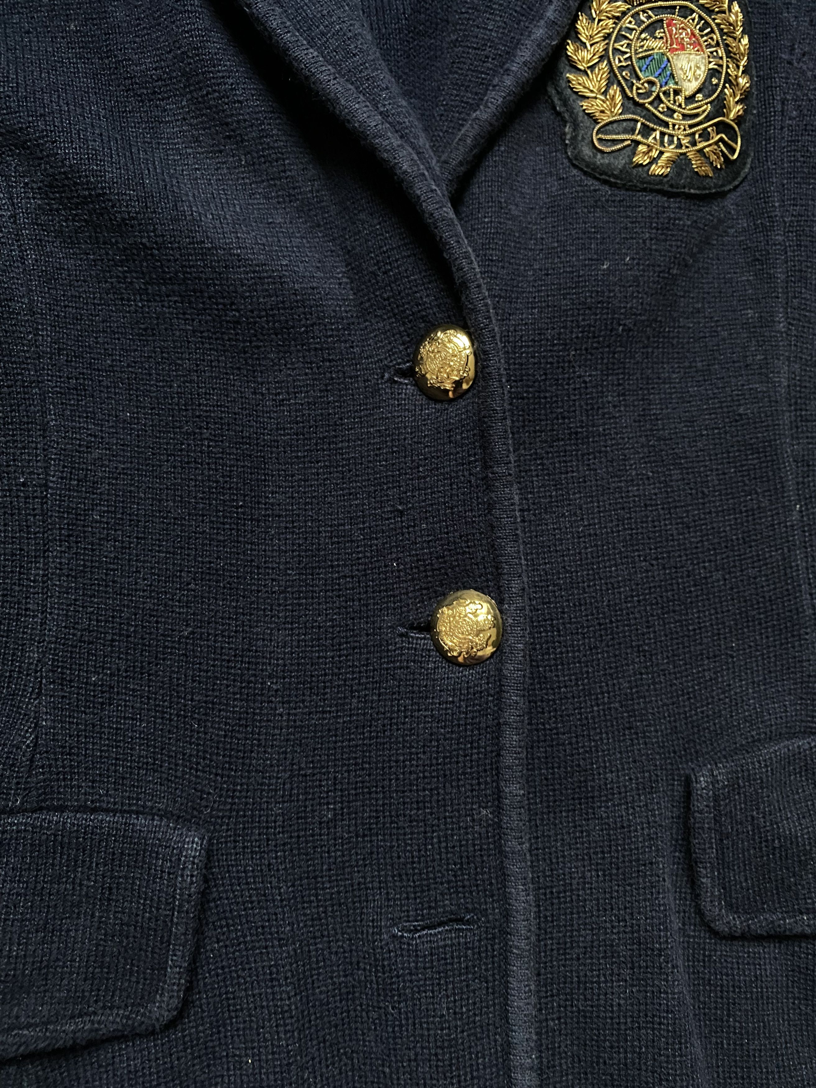 Lauren Ralph Lauren × Polo Ralph Lauren × Vintage Lauren Ralph Lauren Blue Women’s Knit Blazer Size S / US 4 / IT 40 - 4 Thumbnail