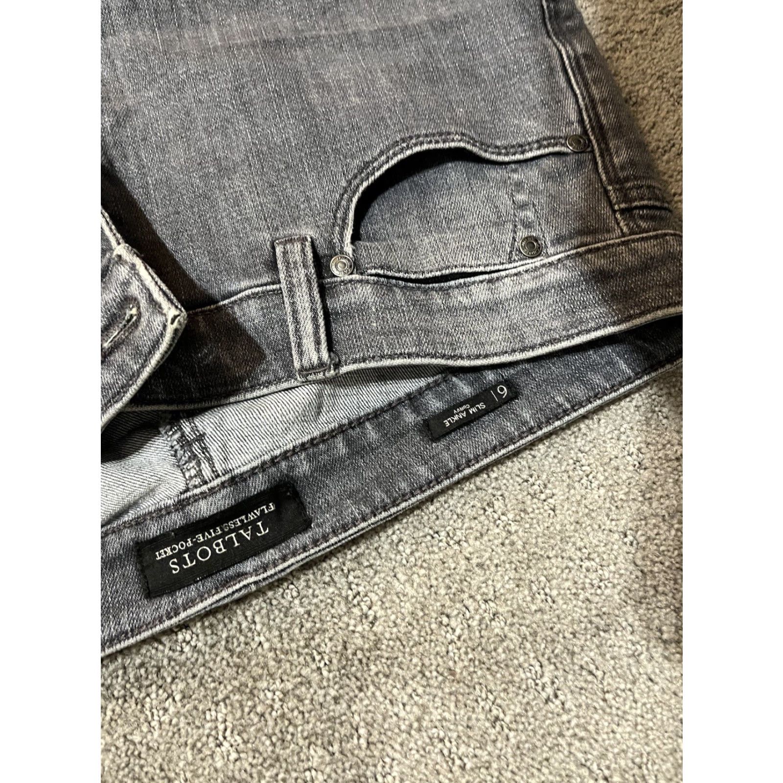 Talbots Talbots Jeans Womens Sz 6 Gray Five Pocket Slim Ankle Curvy Size 28" / US 6 / IT 42 - 5 Thumbnail