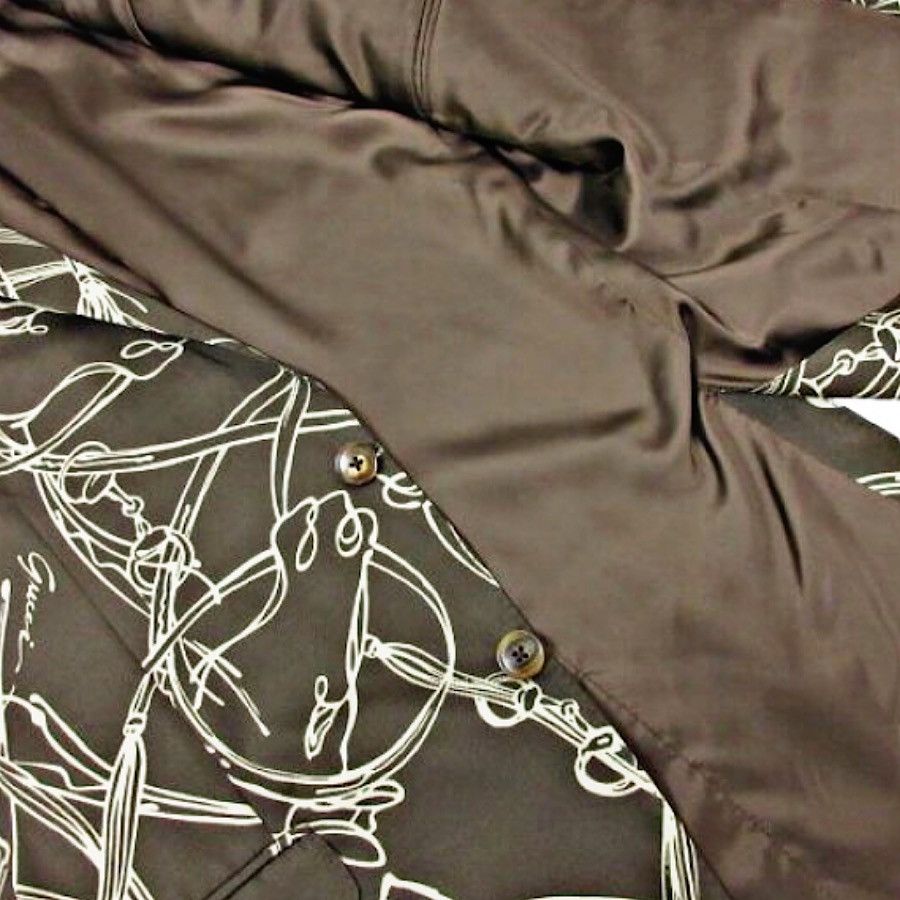 Gucci Authentic Gucci Tom Ford Runway Horse Motif Silk Blazer Size 50R - 5 Thumbnail