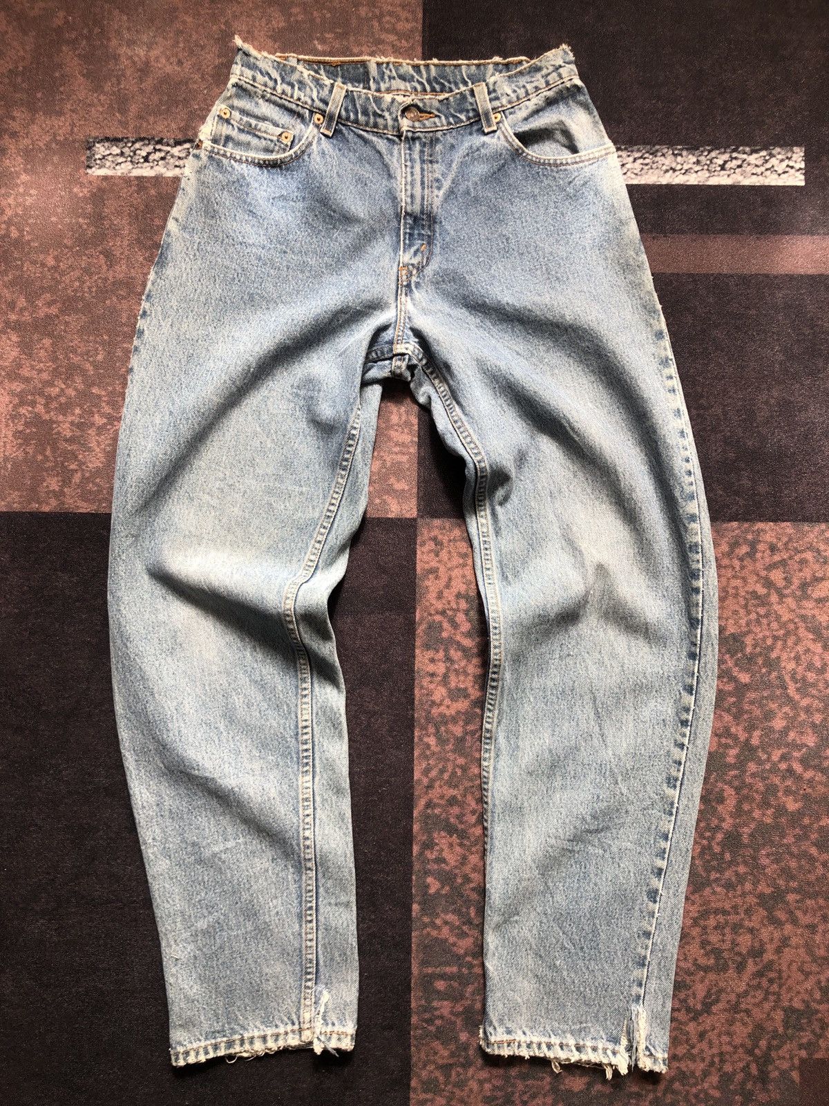 image of Levis x Vintage 90's Levi's Tapered Leg Loose Fit Jeans in Faded Blue, Men's (Size 30)