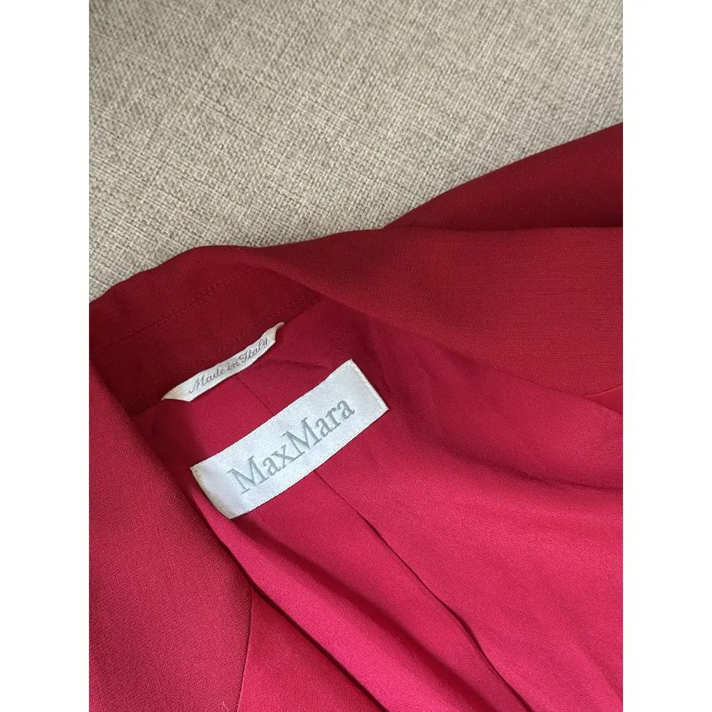 Max Mara Max Mara Red Double-Breasted Tailored Blazer Dress FR38 Size S / US 4 / IT 40 - 9 Thumbnail