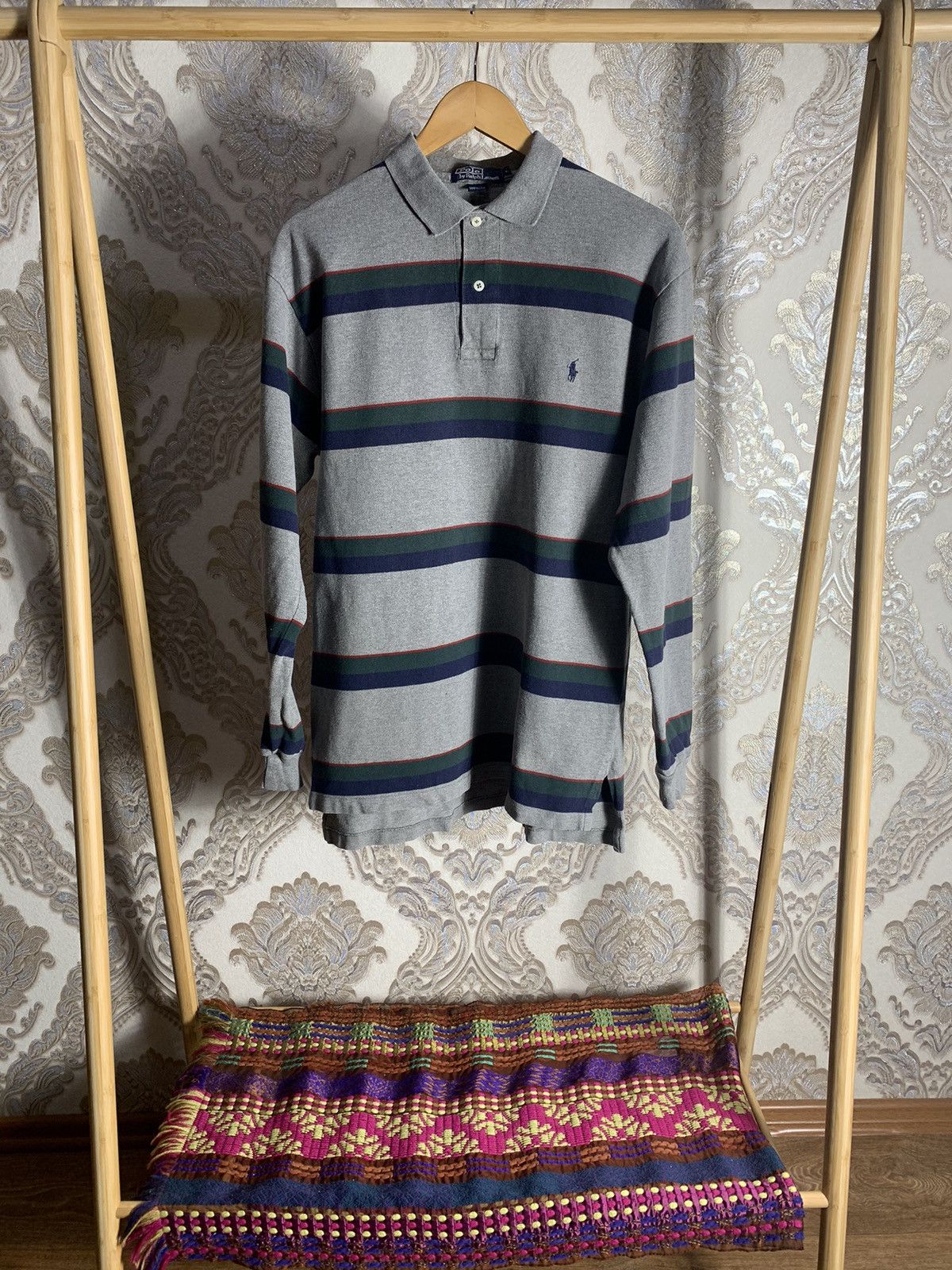 VINTAGE POLO RALPH LAUREN RUGBY Y2K DRILL RETRO 90s RARE