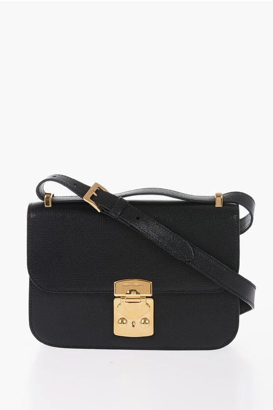 Miu Miu Leather MADRAS Crossbody Bag with Golden Details Grailed