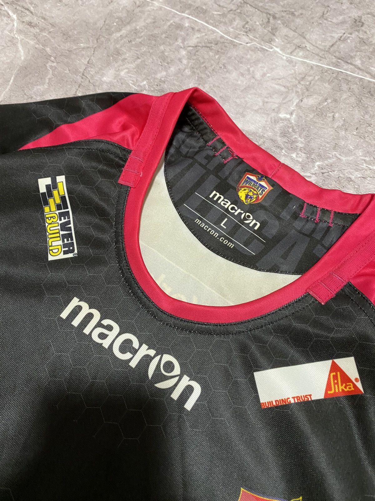 Macron Macron 2014 Wakefield Wildcats Away Rugby League Jersey Y2K Size US L / EU 52-54 / 3 - 10 Thumbnail